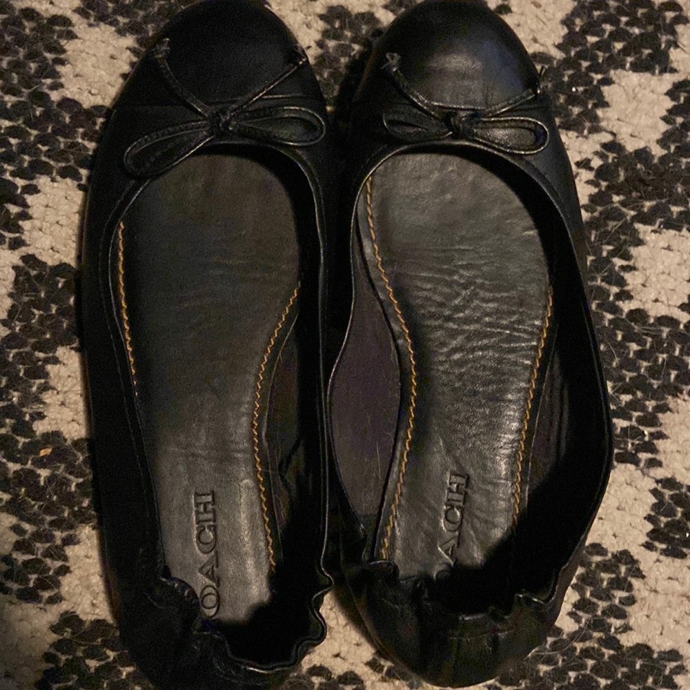 Coach leather flats